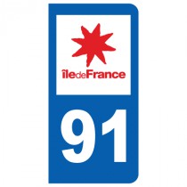 Stickers plaque 91 Essonne
