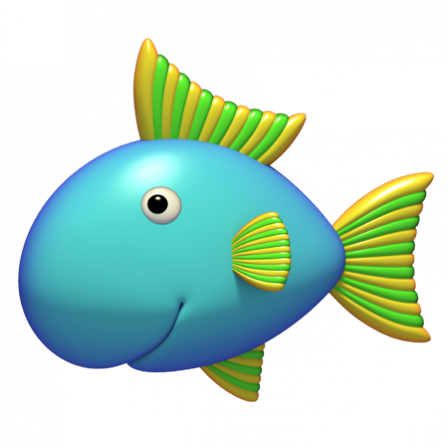 Stickers Poisson bleu 1