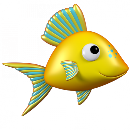 Stickers Poisson jaune 1