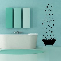 Stickers Baignoire retro bulles