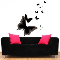 Stickers Butterfly noir