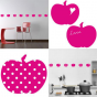 Stickers Home Déco - Apple Sweet - Magenta - Pois blancs