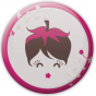 Badge Fraise Rose