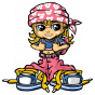 Stickers Hip hop girl and bandana