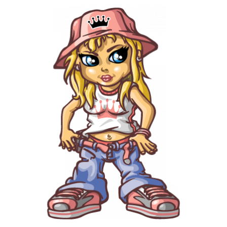 Stickers Hip hop princess