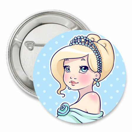 Badge Princesse bleu