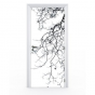 stickers PORTE vertical les branches zen