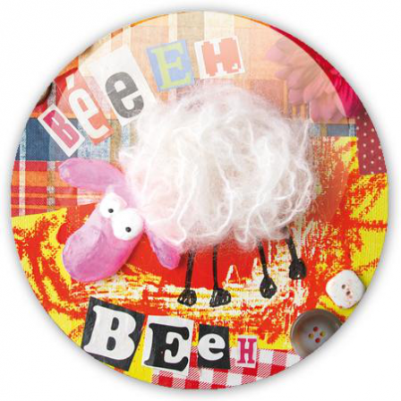 Badge Sweet white sheep 2