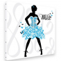 Toile Carrée Little Miss Blue