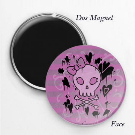 Magnet Tête de Mort Girly