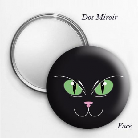 Miroir de poche Chat Noir