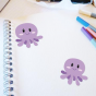 stickers quatre poulpes violet