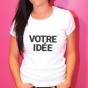 T-shirt femme col rond