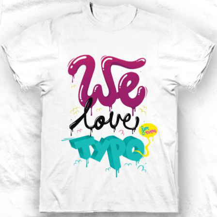 Tee-shirt col rond  We love