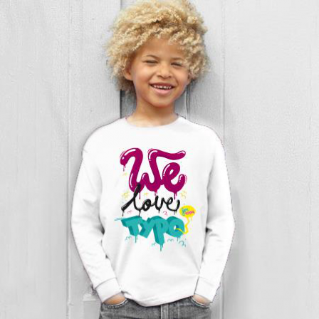 Sweat enfant I love typo