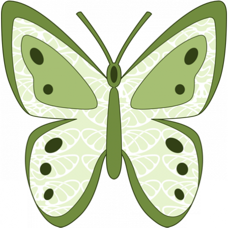 Stickers Papillon aux tons verts