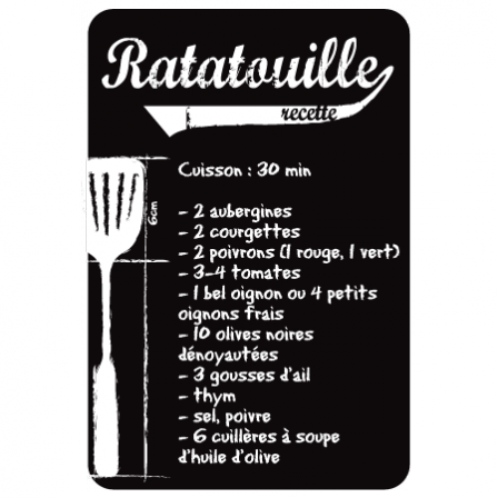 Stickers recette ratatouille