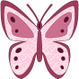 Stickers Papillon aux tons roses