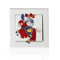 stickers interrupteur Les Chevaliers- chevalier rouge