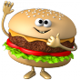 Stickers aliment hamburger