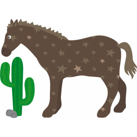 Stickers Cactus Cheval Cowboy