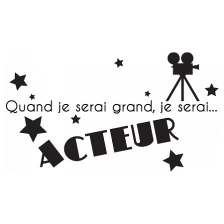 Stickers JE SERAI Acteur