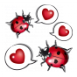 Stickers Apple deux coccinelles love