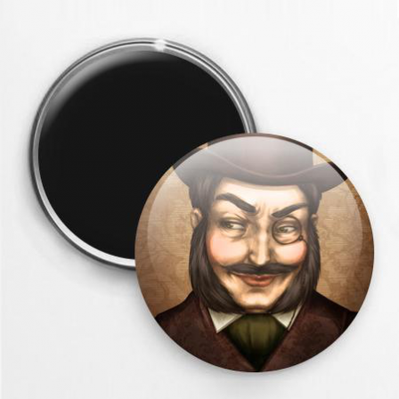 Badge Magnet Homme au monocle