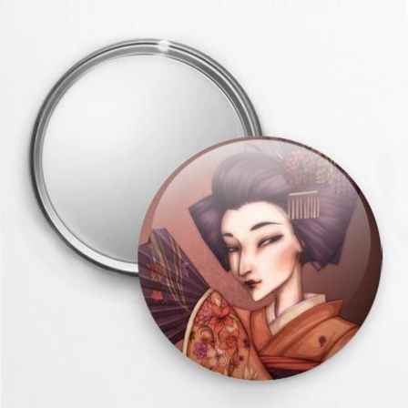 Miroir de Poche Femme au Kimono