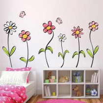 stickers fleurs et papillons