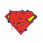 Tee-shirt col rond Superman graffiti