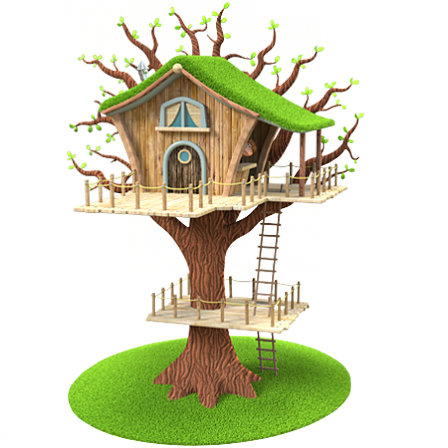 Stickers arbre cabane 2