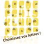 Stickers ALPHABEILLE (1 lettre)