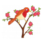 Stickers L'oiseau rouge