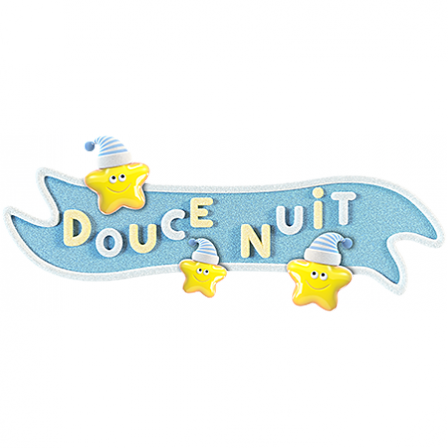 Sticker Douce Nuit de Dezign.fr. Sympa pour Chambre d'Ami