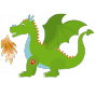 Stickers Chevalier Dragon vert 2