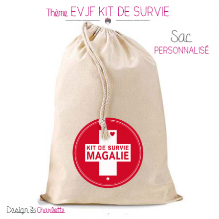 Sac coton EVJF Kit Survie Mariée à personnaliser