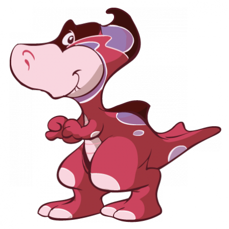 Stickers dino rouge