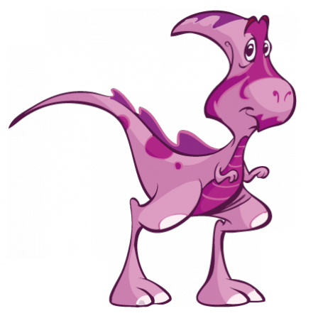 Stickers dino violet