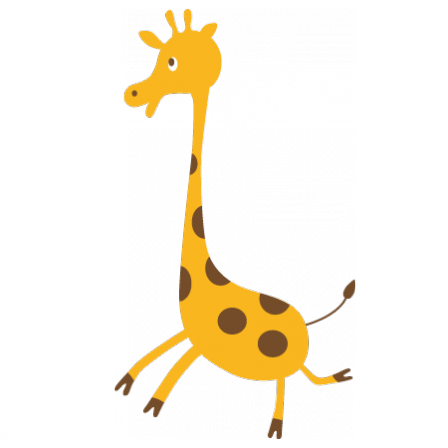 Stickers girafe folle