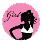 Stickers cercle girl