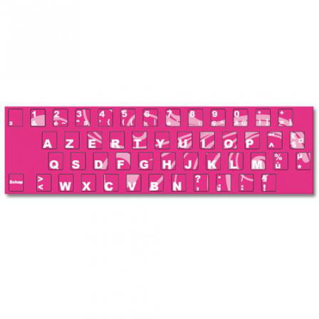 Stickers clavier rose floral - Stickers Malin