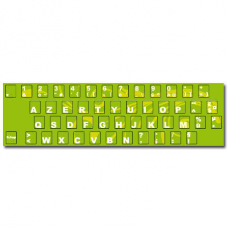 Stickers clavier vert floral