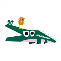 Stickers Croco Oiseau