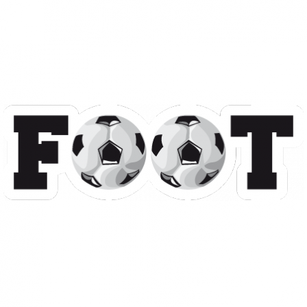 Stickers Typo Foot et ballon