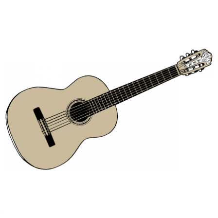Sticker musique guitare seche