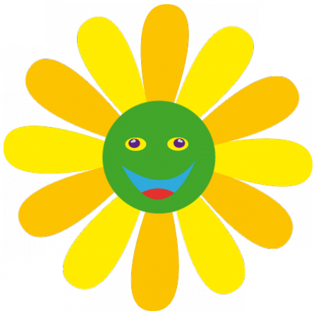 Stickers Fleur numérique jaune