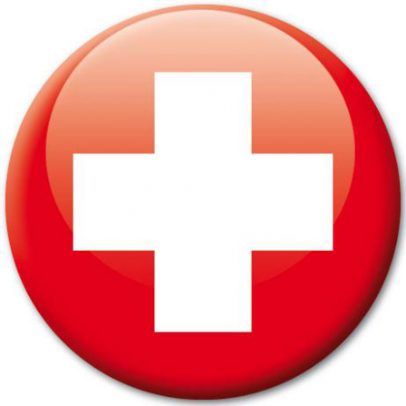 Badge drapeau Suisse - Stickers Malin