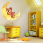 Stickers enfant oursons sur lune