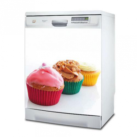 Stickers lave vaisselle cupcakes